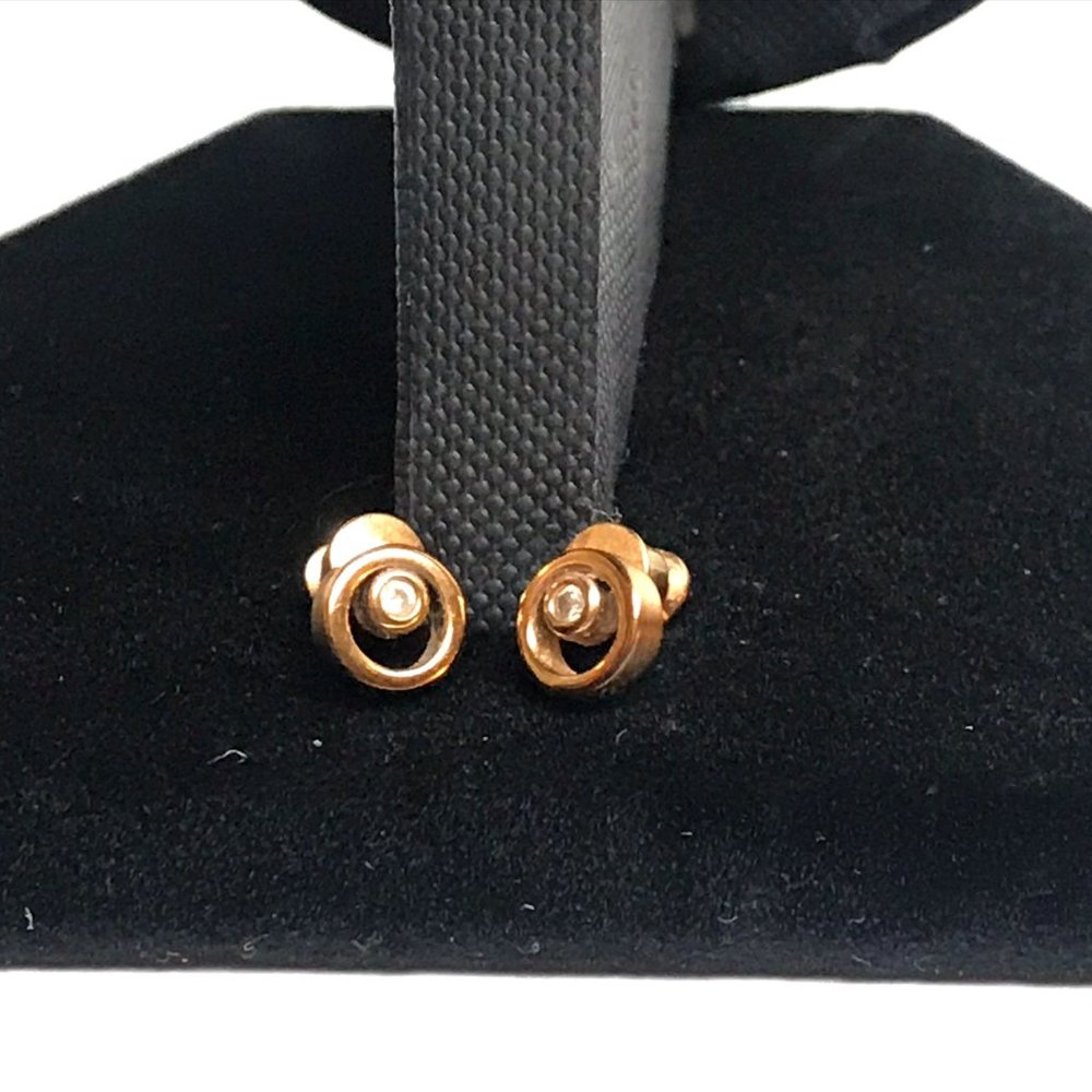 18k Rose Gold-Plated Stud Earrings